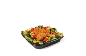 Fresh lettuce and veggies paired with crispy chicken for extra crunch.