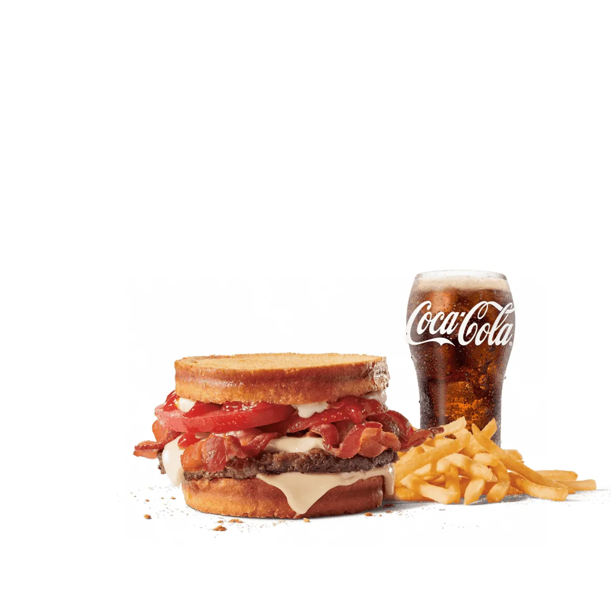 Sourdough Jack burger combo served on toasted sourdough