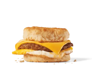 Breakfast 2 The Box Sausage Egg & Cheese Biscuit